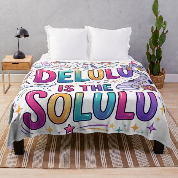 Item preview, delulu, solulu, internet slang, funny quote, viral phrase, gen z humor designed and sold by TrueArtVibes.