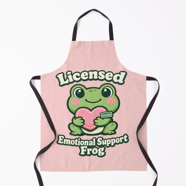Item preview, Licensed Emotional Support Frog Shirt – Cute Mental Health Frog Hugging Heart Pillow designed and sold by MAD's Recreation Studio.
