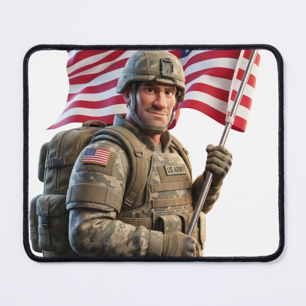 Item preview, Proud American soldier with flag designed and sold by misiek8223.