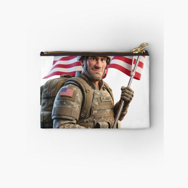 Item preview, Proud American soldier with flag designed and sold by misiek8223.