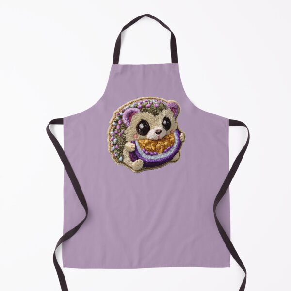 Item preview, Kawaii Hedgehog With Purple Watermelon Slice designed and sold by MegaNovaArt.