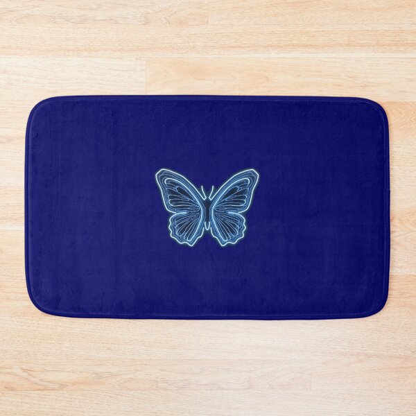 Item preview, Neon butterfly and abstract lines on a black background designed and sold by ArtEventET.