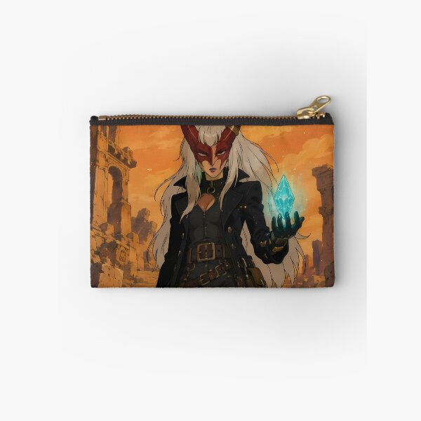 Item preview, Demon Huntress of the Fallen Empire – Dark Fantasy Anime Warrior Illustration designed and sold by  Hollow Moon Studios..