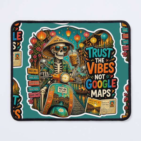 Item preview, Vietnam Tourist Skeleton Scooter Sticker – Trust The Vibes Not Google Maps designed and sold by Ecocrushstudio.