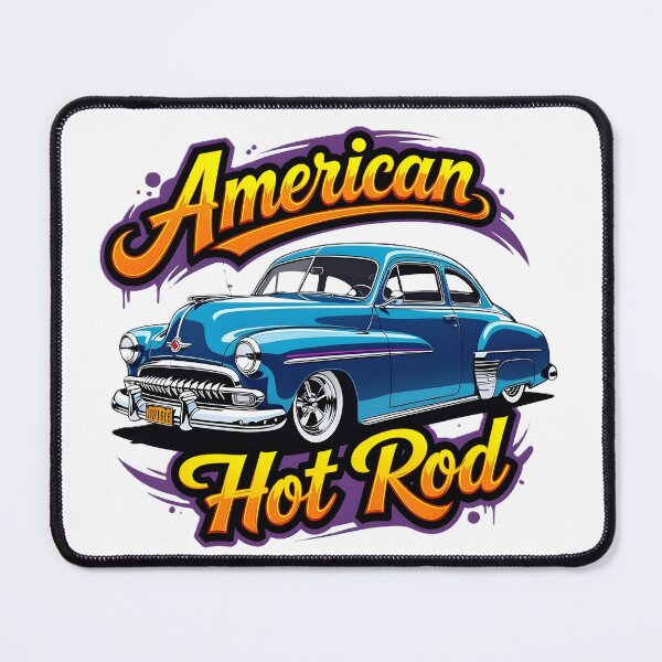 Item preview, Classic Blue Hot Rod Vintage Pop Art Illustration designed and sold by rgagliardi2017.