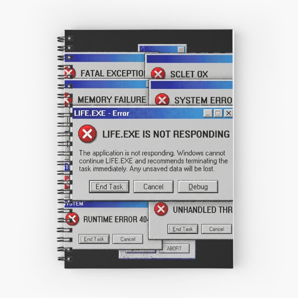 Item preview, Life.exe Is Not Responding Funny Existential Error Design designed and sold by afarkar.