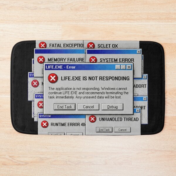 Item preview, Life.exe Is Not Responding Funny Existential Error Design designed and sold by afarkar.
