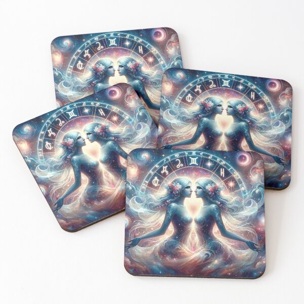 Item preview, Celestial Gemini – Zodiac Sign Cosmic Twins designed and sold by UmSkelig834.