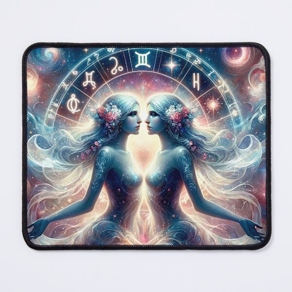 Item preview, Celestial Gemini – Zodiac Sign Cosmic Twins designed and sold by UmSkelig834.