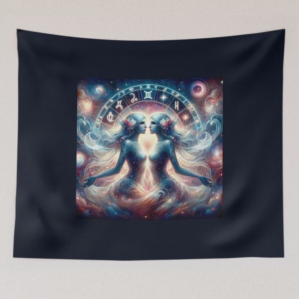 Item preview, Celestial Gemini – Zodiac Sign Cosmic Twins designed and sold by UmSkelig834.