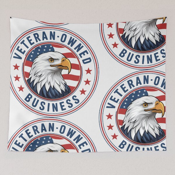 Item preview, Veteran-owned (USA Pride—American Eagle) designed and sold by CDUSA2025.
