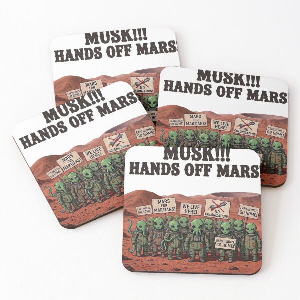 Item preview, Aliens protest against Musk planet colonization print designed and sold by Renaiss&Future.
