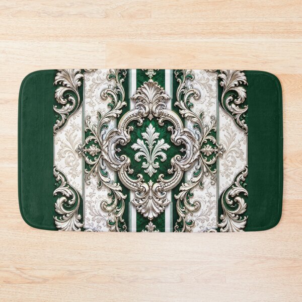 Item preview, Emerald Green & White Striped Baroque designed and sold by DesignsByPrnces.