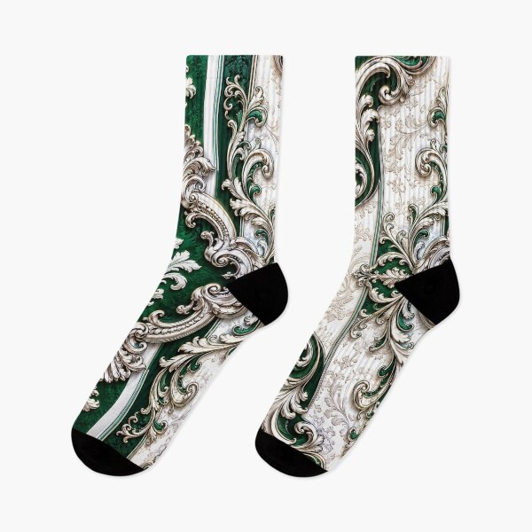 Item preview, Emerald Green & White Striped Baroque designed and sold by DesignsByPrnces.