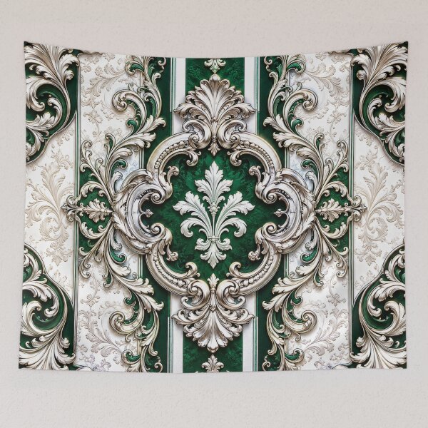 Item preview, Emerald Green & White Striped Baroque designed and sold by DesignsByPrnces.