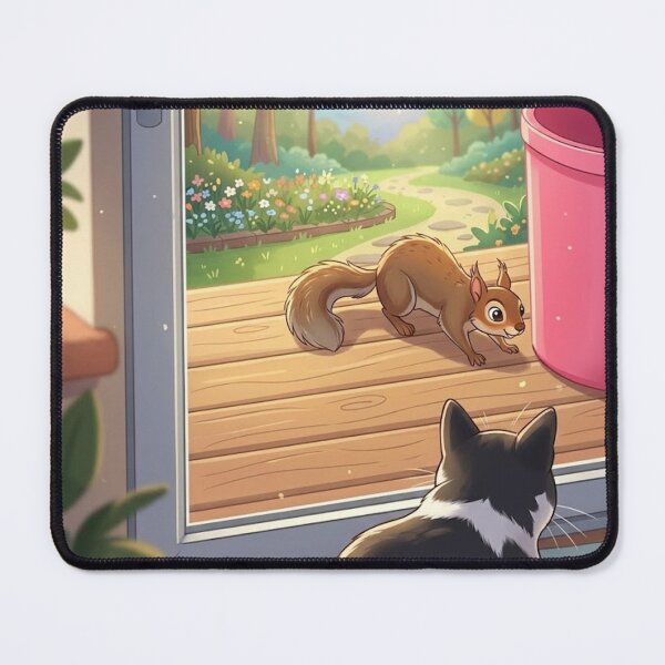 Item preview, The Lookout: A Cat Watching a Squirrel designed and sold by AirCrayons27.