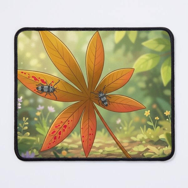 Item preview, Whimsical Autumn Leaf and Beetle Illustration designed and sold by AirCrayons27.