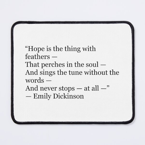Item preview, Hope Is the Thing With Feathers | Emily Dickinson Poetry Quote designed and sold by The Prose Atelier.