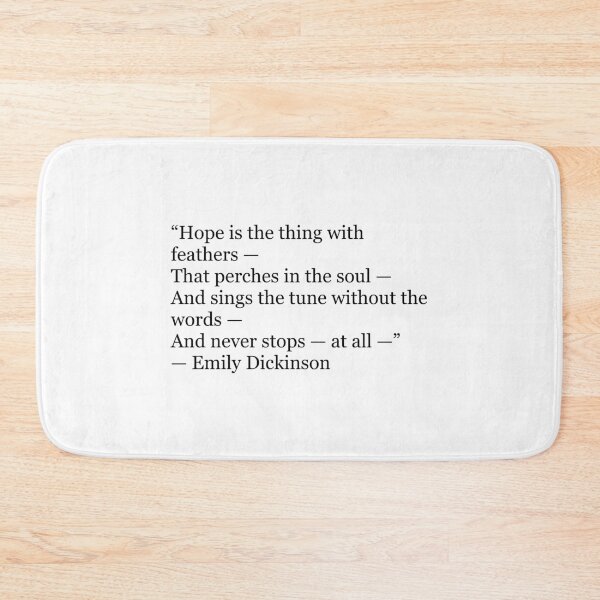 Item preview, Hope Is the Thing With Feathers | Emily Dickinson Poetry Quote designed and sold by The Prose Atelier.