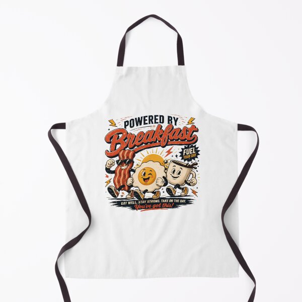 Item preview, Powered By Breakfast Artwork Funny Morning Food Design designed and sold by ILYASSE1.
