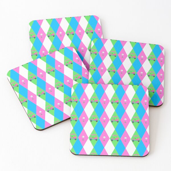 Item preview, Pink Golf Cart Argyle Pattern designed and sold by daphsam.