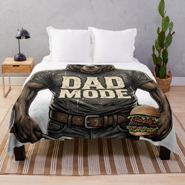 Item preview, Dad Mode Bear | Funny BBQ Grill Father’s Day Bear Burger PNG | Retro Vintage Dad Life Grill Master Design designed and sold by Hnd-Design.