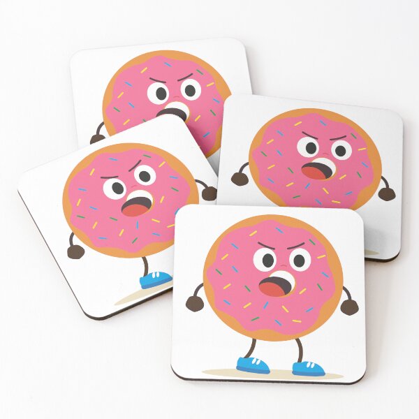 Item preview, Angry Pink Frosted Donut designed and sold by BetweenForms.