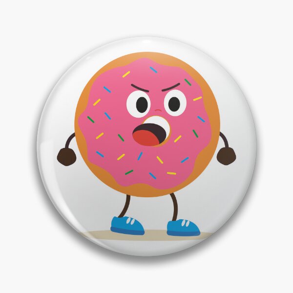 Item preview, Angry Pink Frosted Donut designed and sold by BetweenForms.