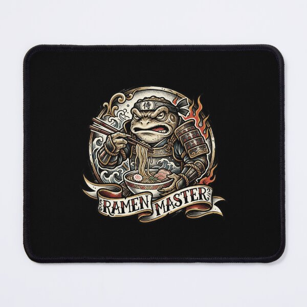 Item preview, Traditional Tattoo Samurai Toad Ramen Master Badge designed and sold by DuckOddity.