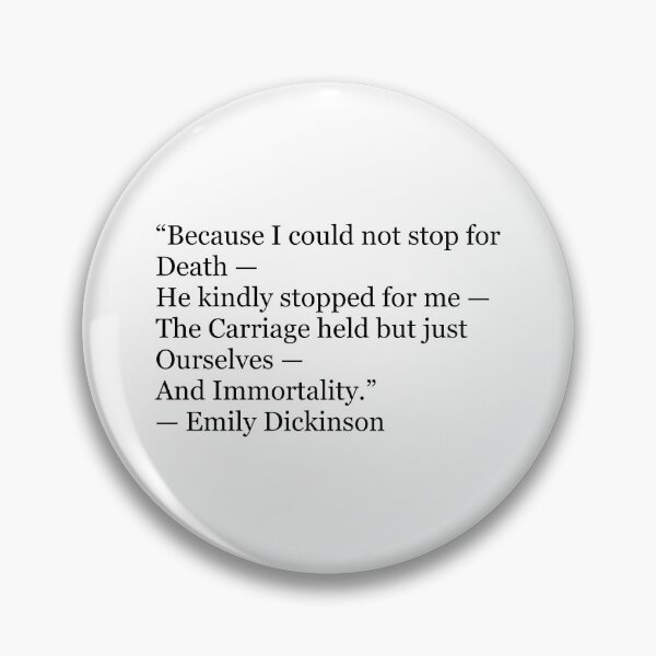 Item preview, Because I Could Not Stop for Death | Emily Dickinson Gothic Poetry Quote designed and sold by The Prose Atelier.