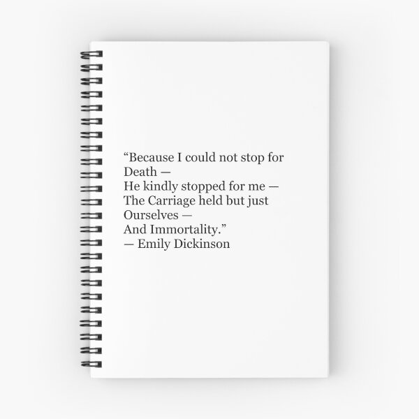 Item preview, Because I Could Not Stop for Death | Emily Dickinson Gothic Poetry Quote designed and sold by The Prose Atelier.