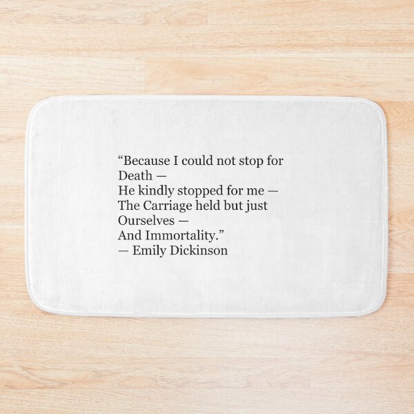 Item preview, Because I Could Not Stop for Death | Emily Dickinson Gothic Poetry Quote designed and sold by The Prose Atelier.
