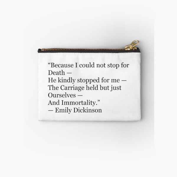 Item preview, Because I Could Not Stop for Death | Emily Dickinson Gothic Poetry Quote designed and sold by The Prose Atelier.