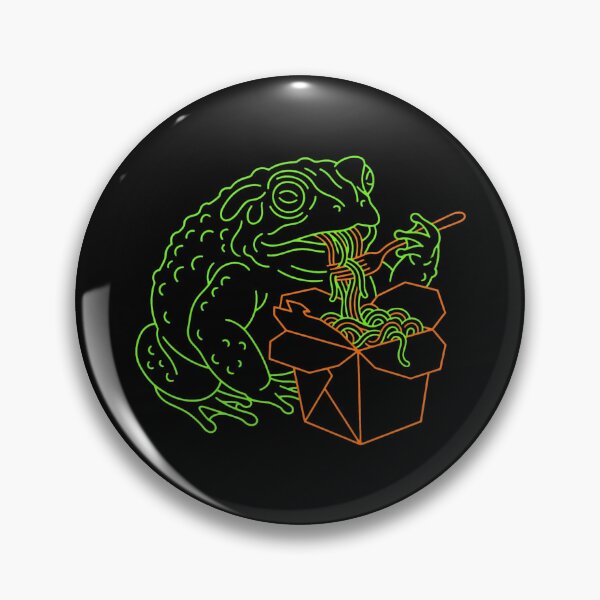 Item preview, Modern Neon Line Art Chubby Toad Ramen Pop Art designed and sold by DuckOddity.