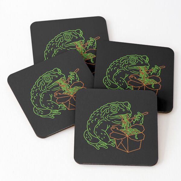 Item preview, Modern Neon Line Art Chubby Toad Ramen Pop Art designed and sold by DuckOddity.