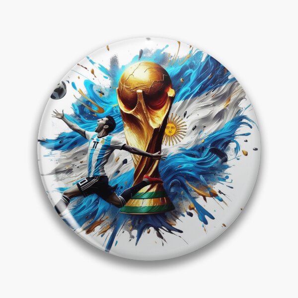 Item preview, Sky Blue Champions Inspired Football Crest – South America Style Badge designed and sold by aminesez22.