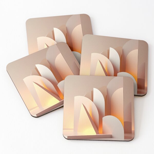 Item preview, Minimalist Architectural Podium Cream Arches Print designed and sold by EnmarcArt.