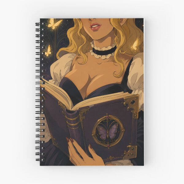 Item preview, Enchanted Spellbook Elf – Dark Fantasy Gothic Anime Illustration designed and sold by  Hollow Moon Studios..