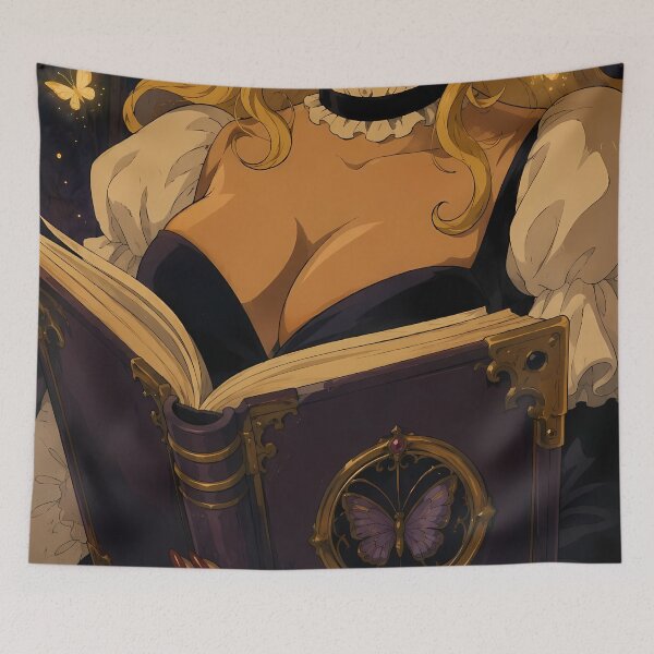 Item preview, Enchanted Spellbook Elf – Dark Fantasy Gothic Anime Illustration designed and sold by  Hollow Moon Studios..