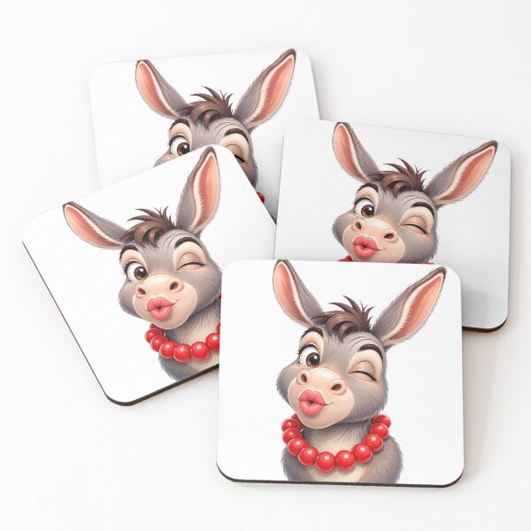 Item preview, Red Beads and Donkey Smiles designed and sold by KaSenArt26.