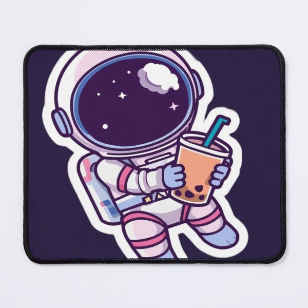 Item preview, Cute Kawaii Astronaut Drinking Boba Tea designed and sold by ItzLacarth.