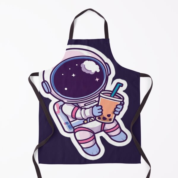 Item preview, Cute Kawaii Astronaut Drinking Boba Tea designed and sold by ItzLacarth.
