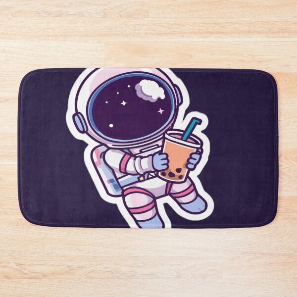Item preview, Cute Kawaii Astronaut Drinking Boba Tea designed and sold by ItzLacarth.
