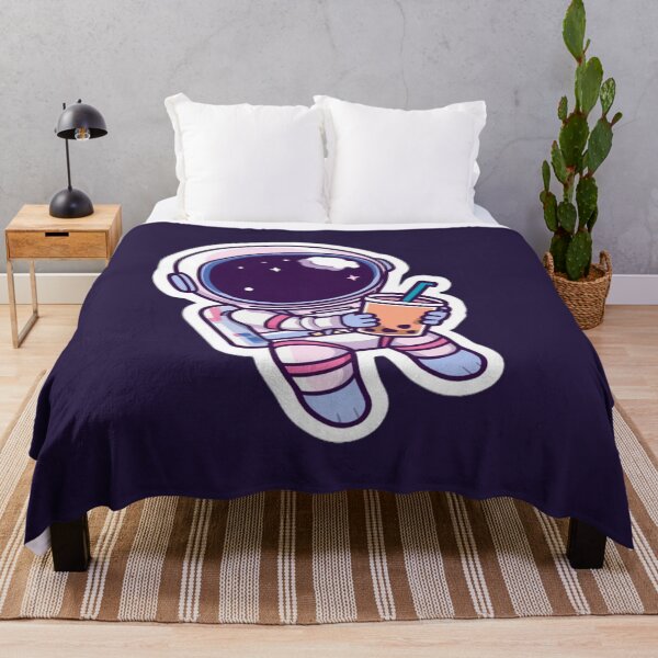 Item preview, Cute Kawaii Astronaut Drinking Boba Tea designed and sold by ItzLacarth.