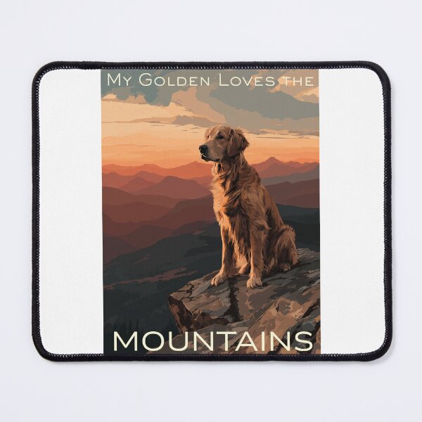 Item preview, My Golden Retriever Loves The Mountains designed and sold by HomeFarmPress.