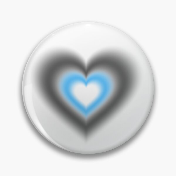 Item preview, Black and light blue blurry hearts designed and sold by serenebookworm.