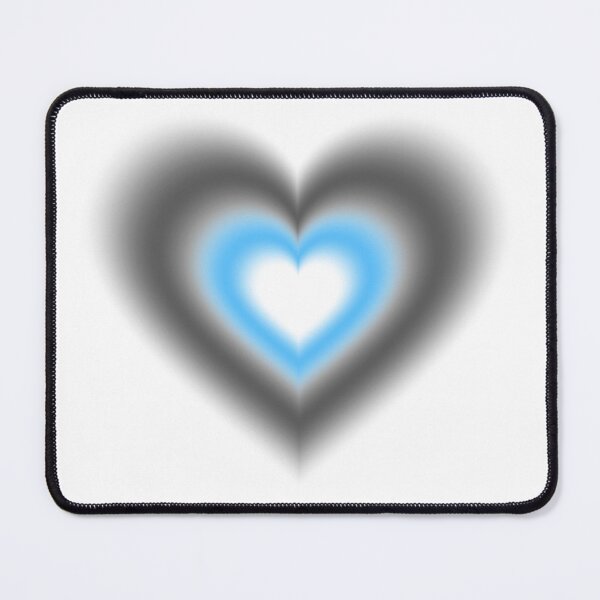 Item preview, Black and light blue blurry hearts designed and sold by serenebookworm.