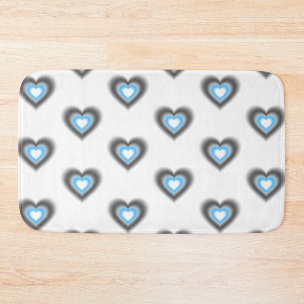 Item preview, Black and light blue blurry hearts designed and sold by serenebookworm.