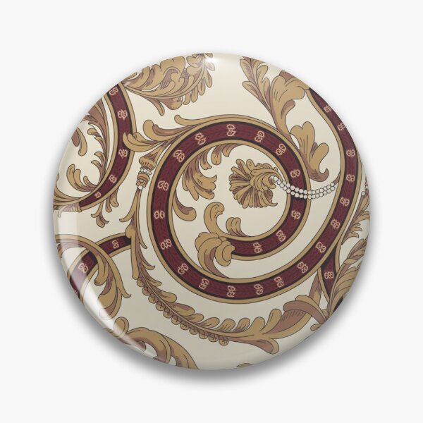 Item preview, Luxurious Baroque Acanthus Scroll Pattern | Maroon Gold Pearl Seamless Repeat designed and sold by Midnight Veil Designs.