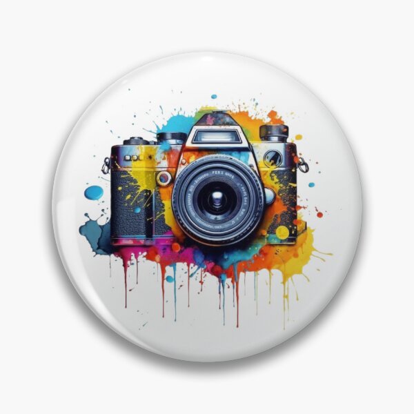 Item preview, Vintage Camera Watercolor Splash - Colorful Photography Art designed and sold by gokhanuzen.